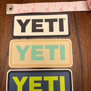 Set of Six Yeti Stickers